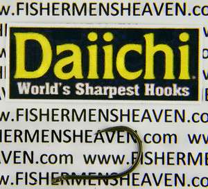 Daiichi Ice Fishing DROP SHOT Hooks  Size 4  BLACK NICKEL  10pk  NEW 