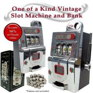  Vintage Slot Machine Bank   Over 13 Inches Tall Sports 
