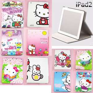   Hellokitty Magnetic Stand Case Cover Pu Leather Smart For ipad 2 ipad2
