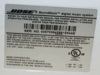 BOSE Sound Dock Digital Music System iPods & iPhone SoundDock+Remote 