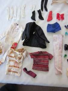 LARGE LOT OF VINTAGE BARBIE DOLLS WITH MANY ACCESSORIES 1960 1966 SEE 