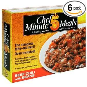 Chef 5 Minute Meals Beef Chili with Beans (Pack of 6)  