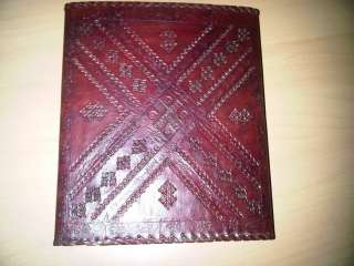 Vintage Ornamental handmade leather bound blank journal book antique 