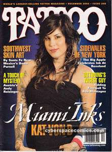 Tattoo Magazine #208 [Dec 2006] MIAMI INK KAT VON D mag  