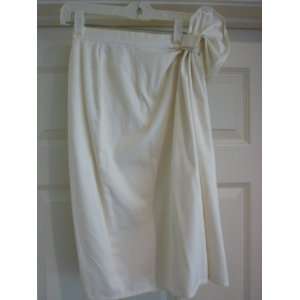 Anne Klein Cream Wrap Skirt Sz 4