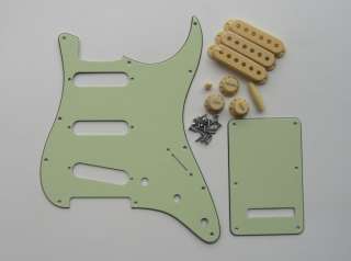   Pickguard Back Plate With Cream Pickup Covers Knobs Tips Screws  