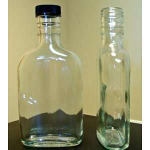  Italian Glass Flask Bottle for Olive Oil, Honey, Limoncello 