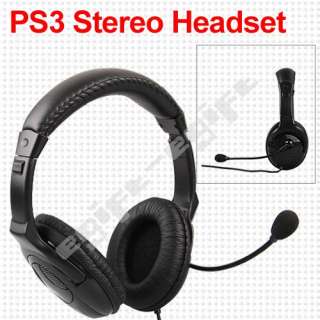   USB Stereo Headset Headphone Microphone for Sony PS3 PC MAC  