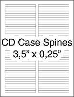 800 CD Case Spine Labels, Laser & Ink Jet Printers 1825  
