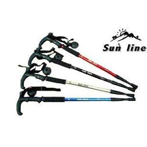   quality 3 section t bar hiking pole walking stick