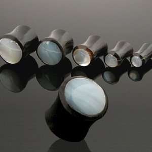  Natural Buffalo Horn Solid Double Flare Plugs with Mother 