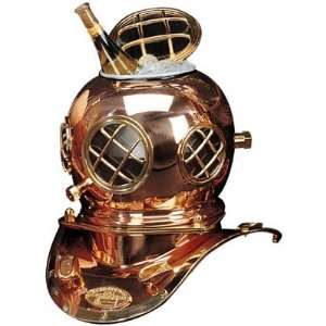  Polished Brass & Copper Mark V Dive Helmet Ice Bucket
