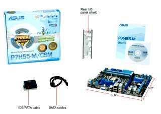 Asus Motherboard P7H55 M/CSM Intel Core i7/i5/i3 LGA1156 Intel H55E 