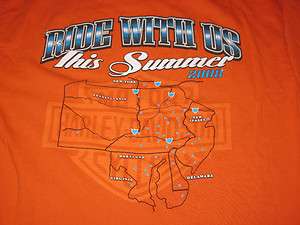 HARLEY DAVIDSON MOTORCYCLES 2008 EASTERN DEALERS RIDE WITH US MENS T 