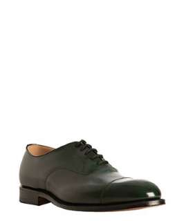 Churchs dark green leather Consul cap toe oxfords  BLUEFLY up to 