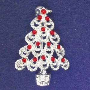  Silver Rhinestone Christmas Tree Pin *Buy 1 Get 1 Free* Jewelry