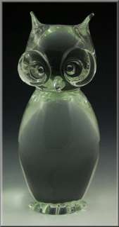   Licio Zanetti Murano Italian Art Glass Owl Statue Figurine  