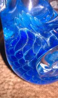 Very Cute Murano Clear Glass with an Ocean Blue Internal Design within 