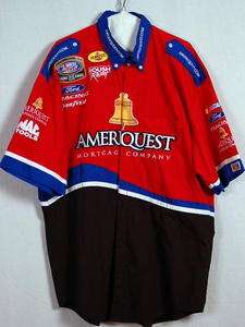   Martin Ameriquest Embroidered NASCAR Race Used Pit Crew Shirt Size XL