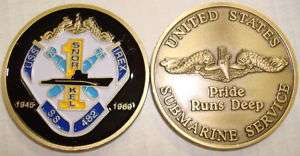 USS Irex SS 482 Submarine Coin Navy Sub Pride Runs Deep  