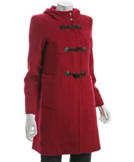 KORS Michael Kors red wool toggle front hooded coat   up to 70 