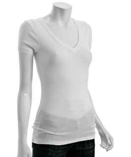 linQ frost jersey layered trim v neck t shirt
