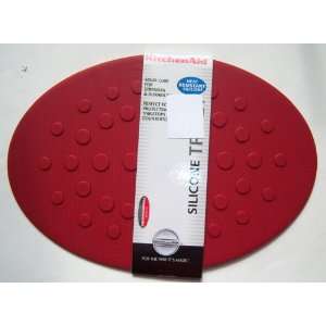  KitchenAid Red Oval Silicone Trivet with solid core 