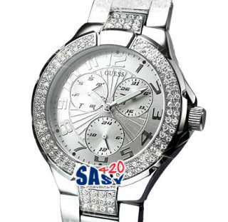 NEW Guess waterpro silver prism watch steel G12557L