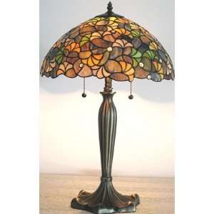  Antique Bronze Tiffany Shade Table Lamp