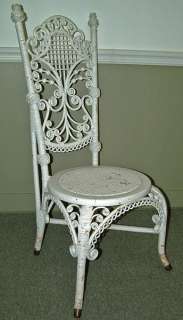   HEYWOOD Wakefield Antique Wicker Chair Orig Label 100 Years Old  