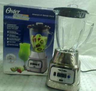 Oster BCBG08 C 6 Cup Glass Jar 8 Speed Blender, Brushed Nickel  