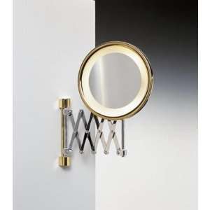   Lighted Wall Mounted Mirror Rustic Brushed Brass