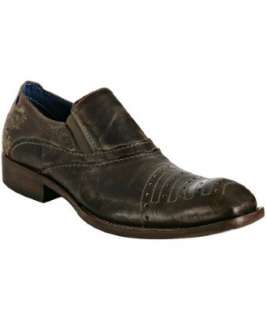 Mark Nason dark brown leather Casbah square toe loafers   up 