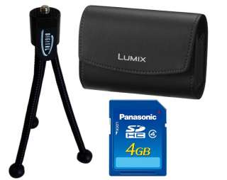   Includes Panasonic 4GB SD Card, Camera Case , Mini Tripod, Package