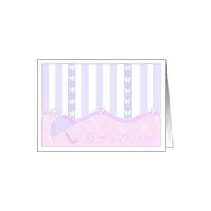  Pastel Baby Shower Invitations  Pink and Purple/ Girl Card 