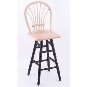 Extra Tall Bar Stool with Wheat Sheaf Back Wood Finish: Natural Maple 