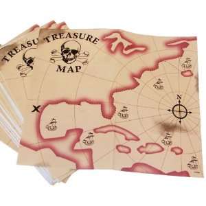  Pirate Treasure Maps (2 dz) Toys & Games