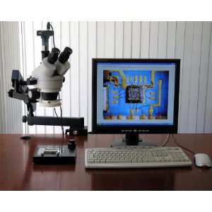 5x 90x Articulating LED Stereo Microscope + 8M Camera:  