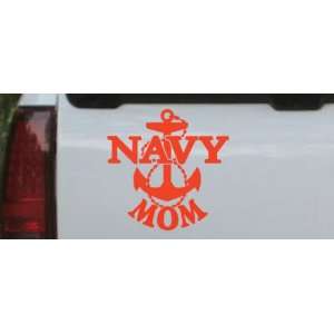 Red 8in X 8.0in    Navy Mom Military Car Window Wall Laptop Decal 