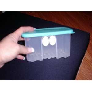  Tupperware Mini FridgeSmart Clear with Tourquoise Seal 