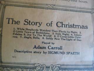 Player Piano Roll AMPICO Christmas Greetings 1925 !  
