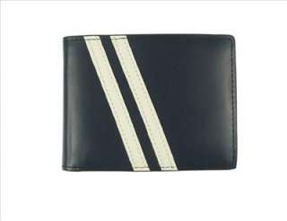New J Fold Black Bifold Sports Mens leather Wallet  
