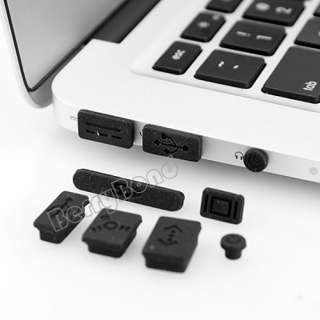   Anti Dust Plug Cover Stopper for MacBook Pro Air Laptop Notebook Black