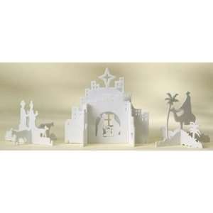   Porcelain Silhouette Religious Christmas Nativity 8 Piece Sets #26770