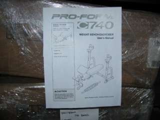New Pro Form C740 Olympic Weight Bench   MSRP $349.99