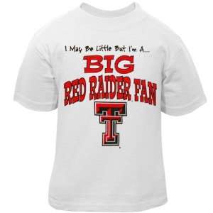  NCAA Texas Tech Red Raiders Toddler White Big Fan T shirt 