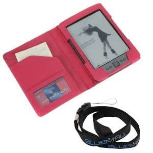    Hot Pink Wallet Leather Case +Black Neck Strap Lanyard Electronics