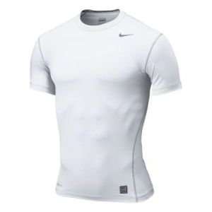  Mens Pro Core Short Sleeve Crew Top by Nike (White Cool 
