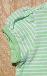 Girls POLO RALPH LAUREN Green Stripe Knit Shirt Sz 6X  
