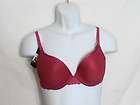 APT 9 Intimates Satin & Lace Bra 36 C Red Padding Adds 